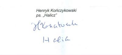 Henryk Kończykowski ps. "Halicz"
żołnierz kompanii Rudy batalionu Zośka, powstaniec warszawski
